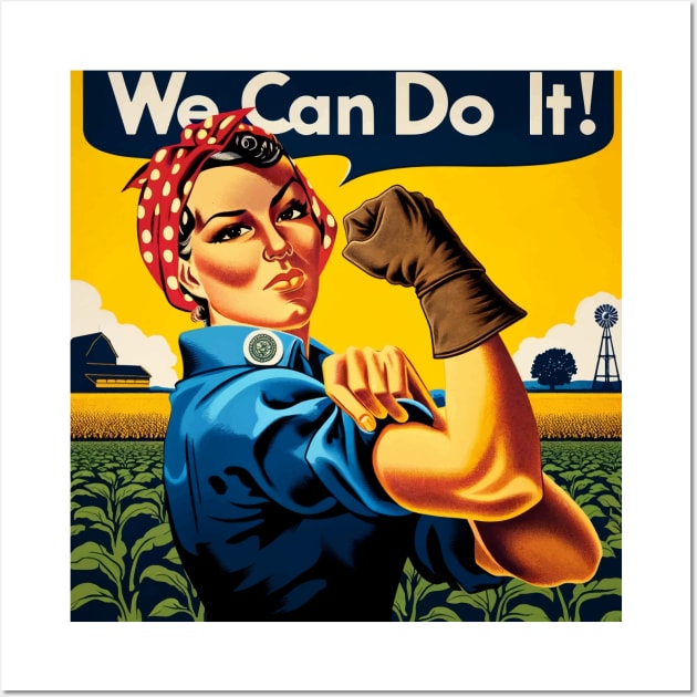 Empowerment Harvest: Cesar Chavez Day 'We Can Do It' Wall Art by Edd Paint Something